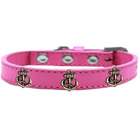 PET PAL Bronze Anchor Widget Dog CollarBright Pink Size 10 PE911054